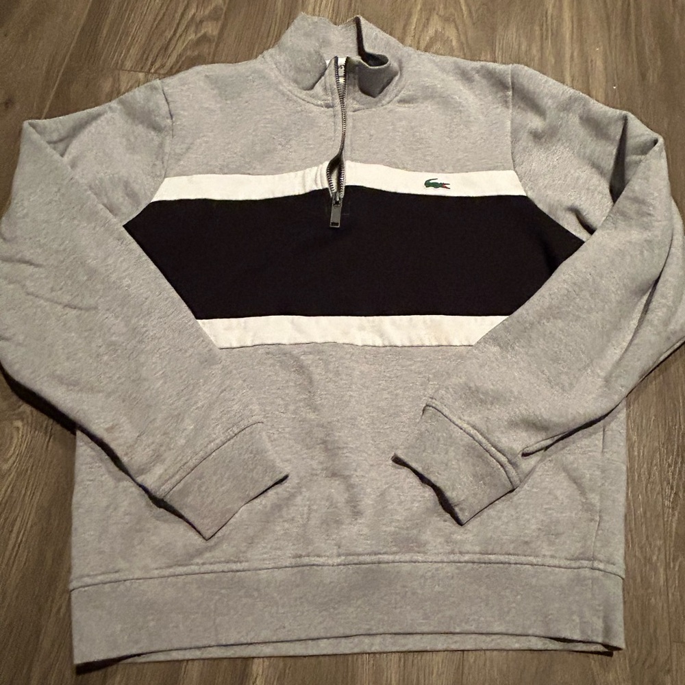 Lacoste quarter zip crewneck size M